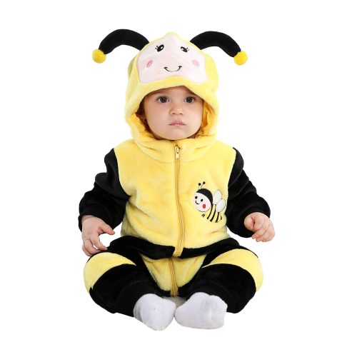 Baby Yellow Black Bee Kigurumi Costume Onesie With Plus Size