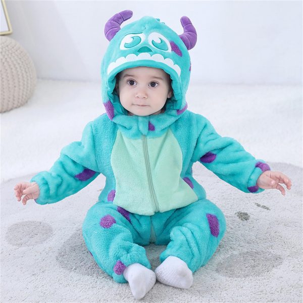 Baby Blue Purple Sully Kigurumi Costume Onesie With Plus Size