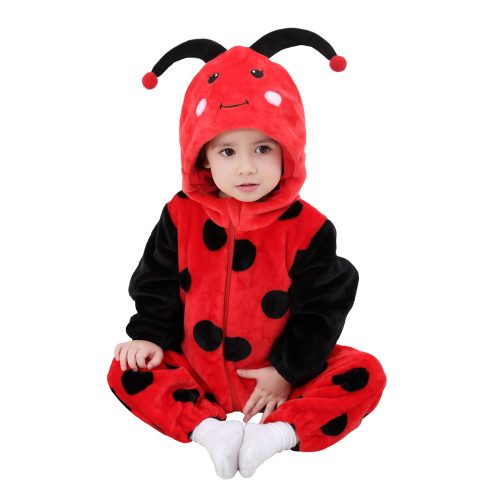 Baby Red Black Ladybug Kigurumi Costume Onesie With Plus Size